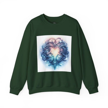 Heartfelt Unisex Crewneck Sweatshirt - Cozy Gift for Couples, Valentine's Day Sweatshirt, Funky Heart Design, Everyday Comfort, Unique [...] - Celtic Scents