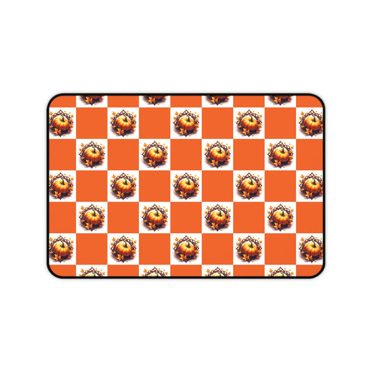 Vibrant Desk Mat with Pumpkin Design, Office Decor, Mousepad, Gift for Coworkers, Desk Accessories, Home Office