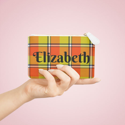 Personalized Plaid Mini Clutch Bag, Fall Fashion Accessory, Custom Pouch, Gift for Her, Stylish Wallet, Everyday Use - Celtic Scents