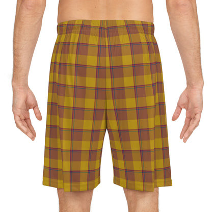 Plaid Basketball Shorts for Athletes, Casual Summer Sports Short, Trendy Activewear, Perfect Gift - Celtic Scents