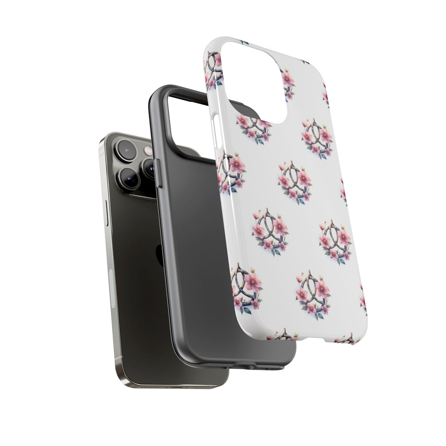 Floral Phone Case, Tough Phone Cover, Cute Protection for Mobile, Gift for Her, Celtic Knot Floral Pattern Case