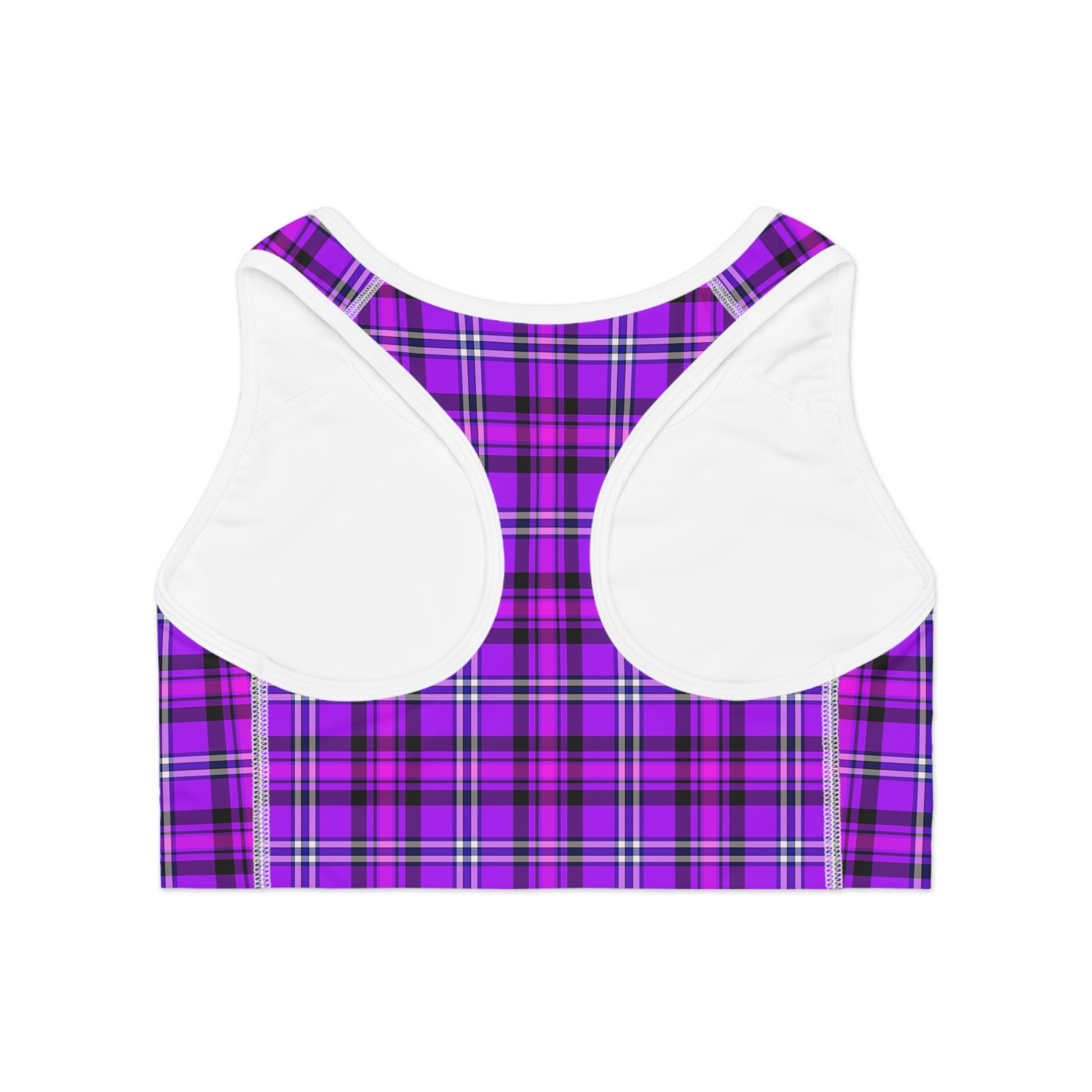 Vibrant Plaid Sports Bra for Active Lifestyles, Comfortable Workout Gear, Perfect for Yoga, Gym, Running, Fitness Fashion - Celtic Scents