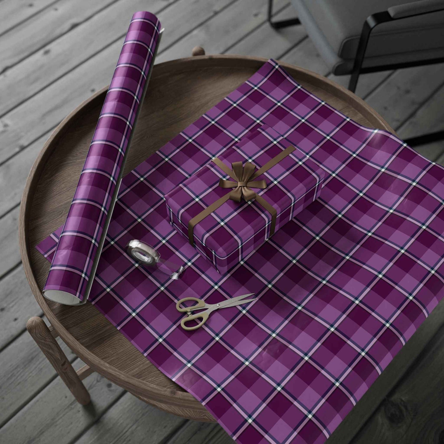 Chic Purple Wrapping Paper, Gift Wrap for Birthdays, Holidays, Special Occasions, Elegant Gift Decor