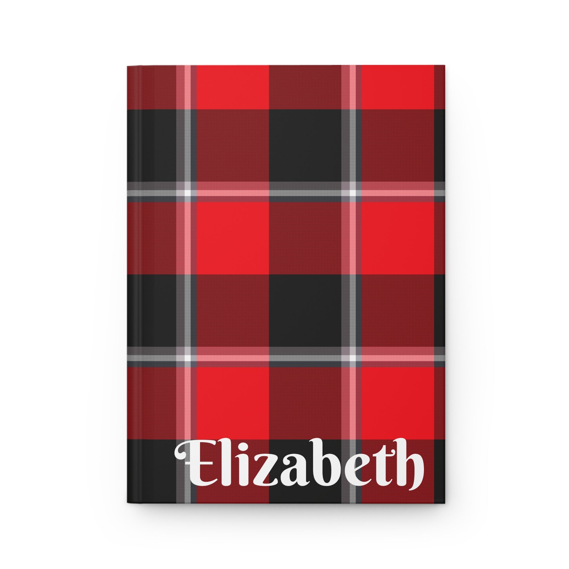 Personalized Red Plaid Hardcover Journal, Gift for Writers, Notebook for Students, Christmas Journal, Customizable Diary - Celtic Scents