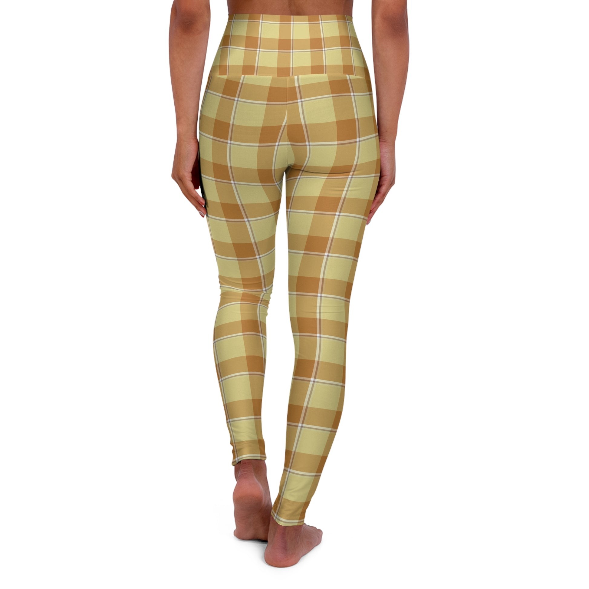 Plaid High Waisted Yoga Leggings - Activewear, Fitness Apparel, Trendy Workout Pants, Athleisure Bottoms, Yoga Gear - Celtic Scents