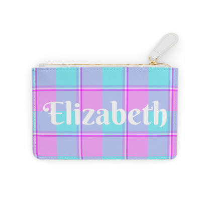 Personalized Mini Clutch Bag in Pastel Plaid, Fashion Accessory, Gift for Her, Stylish Organizer, Birthday Gift, Summer Essentials - Celtic Scents