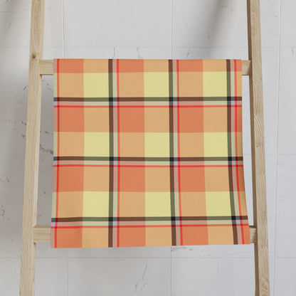 Cozy Farmhouse Hand Towel, Kitchen Decor, Rustic Home, Autumn Vibes, Plaid Towel - Celtic Scents