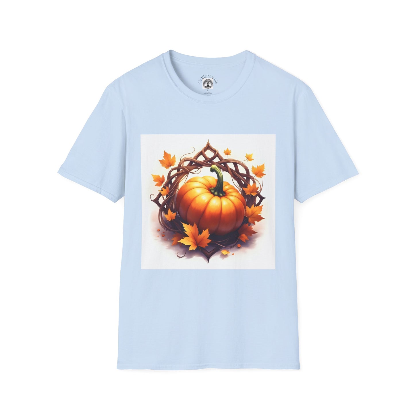 Autumn Pumpkin T-Shirt, Fall Tee, Halloween Shirt, Harvest Apparel, Thanksgiving Gift, Cozy Unisex Top - Celtic Scents