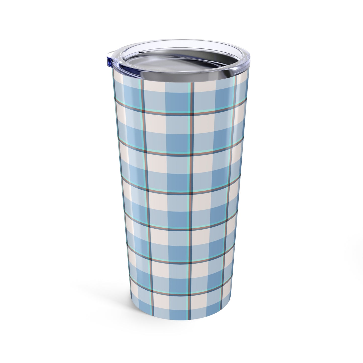 Blue Plaid Tumbler 20oz - Stylish Travel Mug for Hot & Cold Drinks, Perfect Gift for Birthdays, Holidays, Outdoor Adventures - Celtic Scents