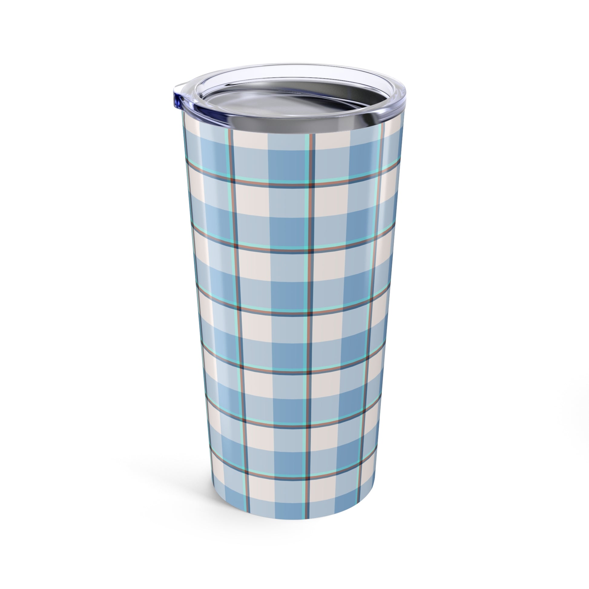 Blue Plaid Tumbler 20oz - Stylish Travel Mug for Hot & Cold Drinks, Perfect Gift for Birthdays, Holidays, Outdoor Adventures - Celtic Scents