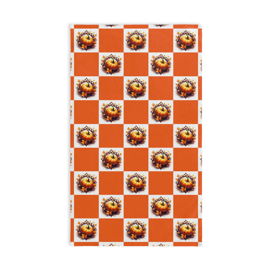 Vibrant Pumpkin Hand Towel for Kitchen Decor, Gift for Housewarming, Brighten Up Your Space, Fall and Thanksgiving Celebrations