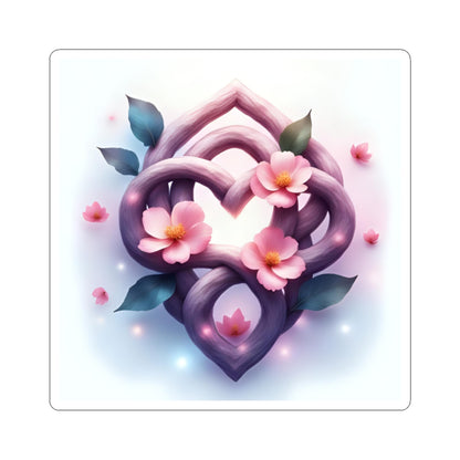 Celtic Knot Florals & Hearts Kiss-Cut Stickers, Romantic Decor, Love Gifts, Spring Aesthetic, Laptop Stickers, Floral Art - Celtic Scents