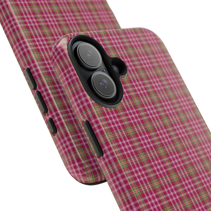 Stylish Tough Phone Cases - Protect Your Phone with Trendy Plaid Design, Gift for Her, Pink Plaid Design