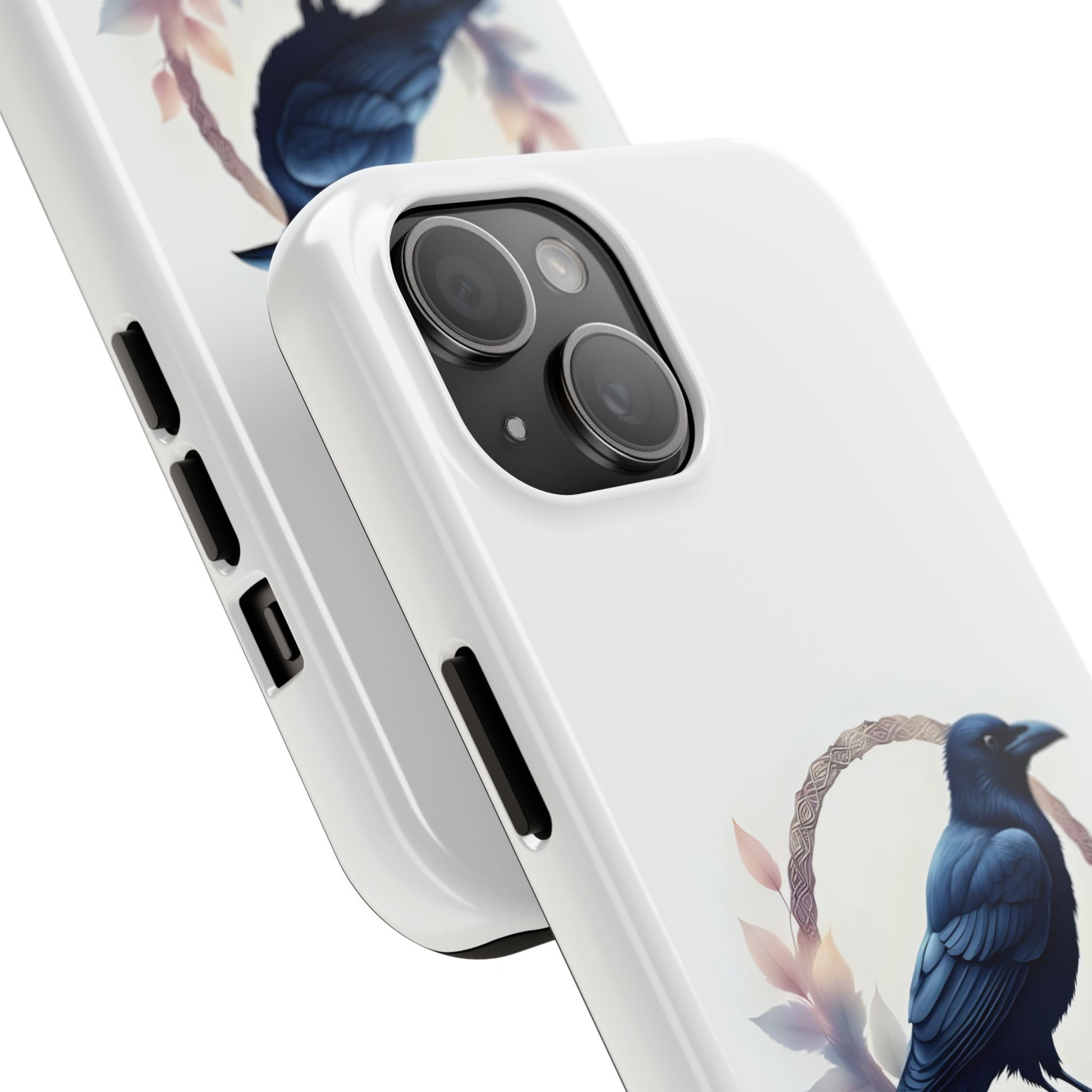 Raven Design Phone Case | Tough Protector Case, Gift for Bird Lovers, Unique Cell Phone Cover, Gothic or Nature Inspired - Celtic Scents