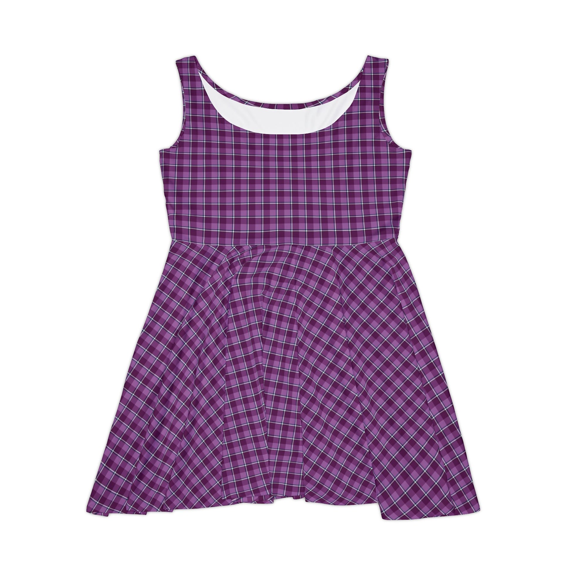 Purple Plaid Women's Skater Dress | Cute Summer Dress, Casual Outfit, Spring Fashion, Boho Dress, Everyday Wear - Celtic Scents