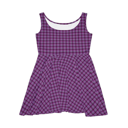 Purple Plaid Women's Skater Dress | Cute Summer Dress, Casual Outfit, Spring Fashion, Boho Dress, Everyday Wear - Celtic Scents