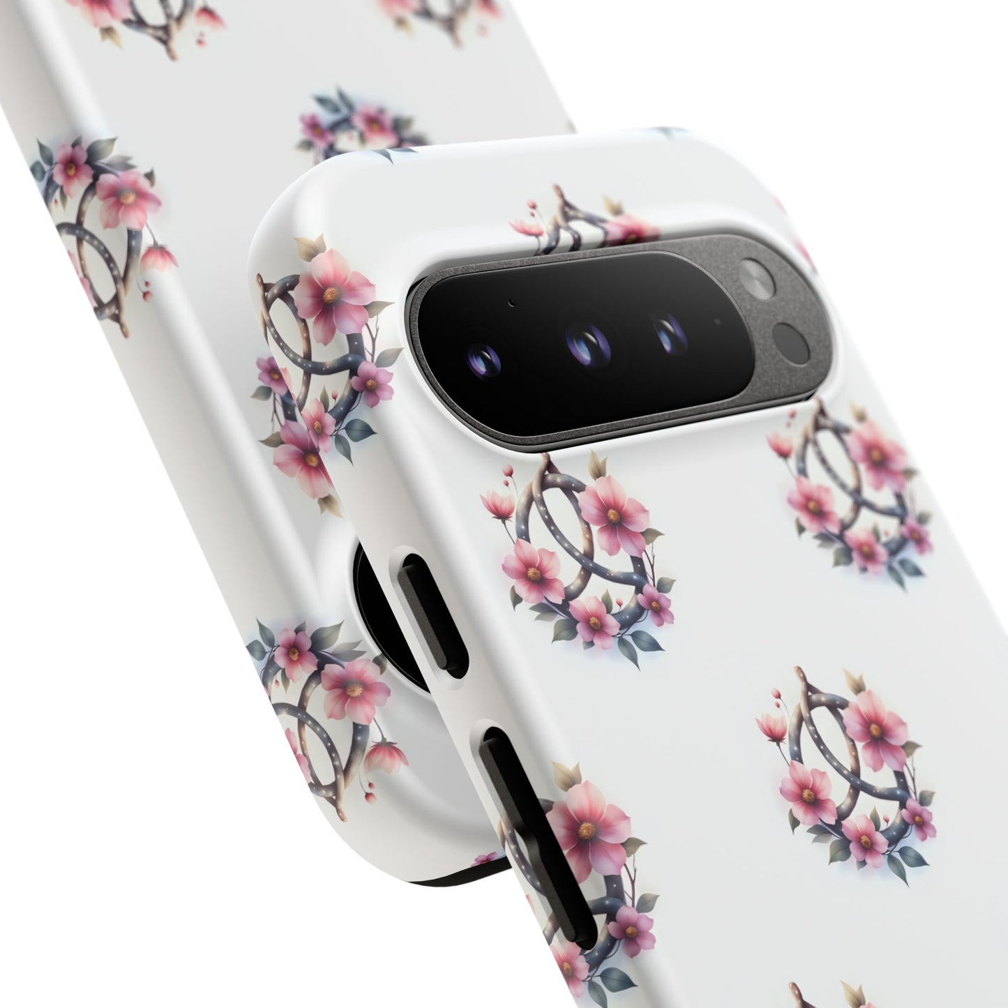 Floral Phone Case, Tough Phone Cover, Cute Protection for Mobile, Gift for Her, Celtic Knot Floral Pattern Case