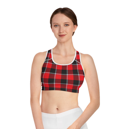 Plaid Sports Bra, Comfortable Workout Gear, Stylish Activewear, Perfect Gift for Fitness Lovers, Great for Yoga, Running, Gym - Celtic Scents