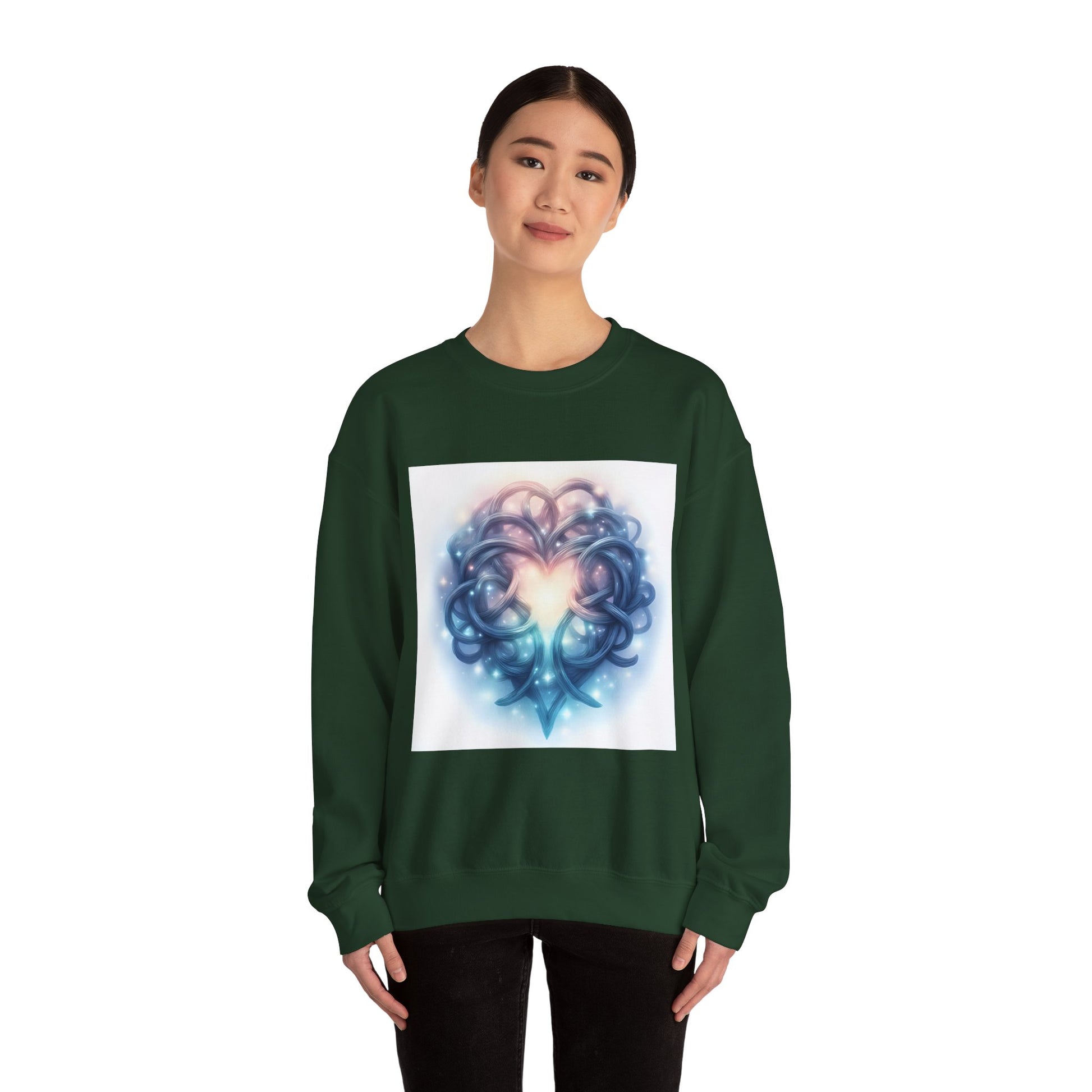 Heartfelt Unisex Crewneck Sweatshirt - Cozy Gift for Couples, Valentine's Day Sweatshirt, Funky Heart Design, Everyday Comfort, Unique [...] - Celtic Scents