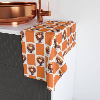 Autumn Floral Hand Towel, Cozy Kitchen Decor, Fall Gift, Hostess Gift, Decorative Towel for Thanksgiving
