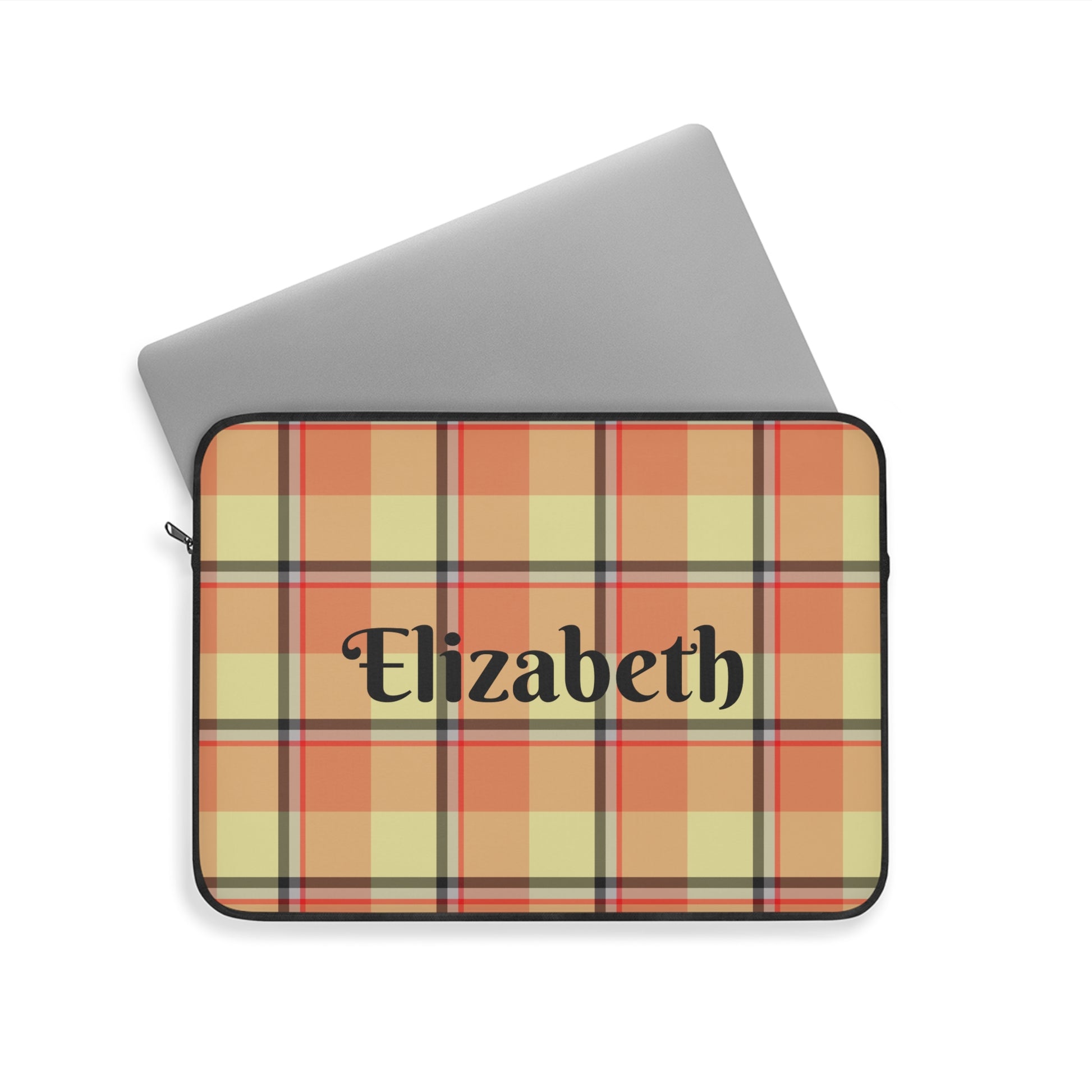 Personalized Laptop Sleeve, Custom Plaid Case, Tech Accessories, Stylish Computer Bag - Celtic Scents