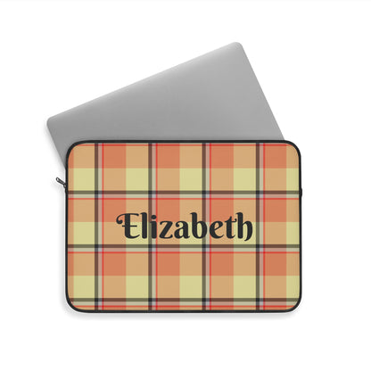 Personalized Laptop Sleeve, Custom Plaid Case, Tech Accessories, Stylish Computer Bag - Celtic Scents