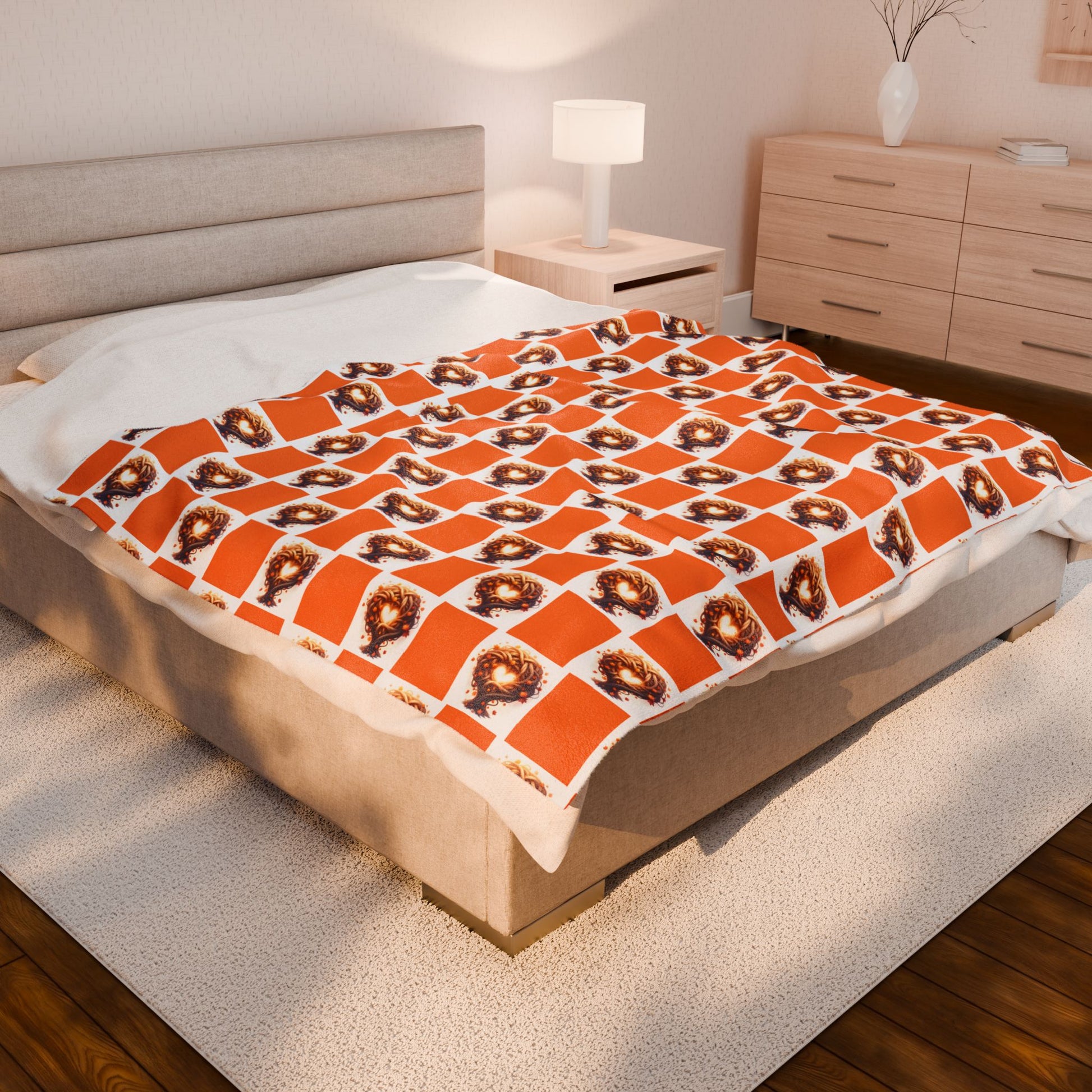 Autumn Tree Pattern Velveteen Plush Blanket, Cozy Home Decor, Gift for Nature Lovers, Bed Throw, Soft Warm Blanket for Kids - Celtic Scents