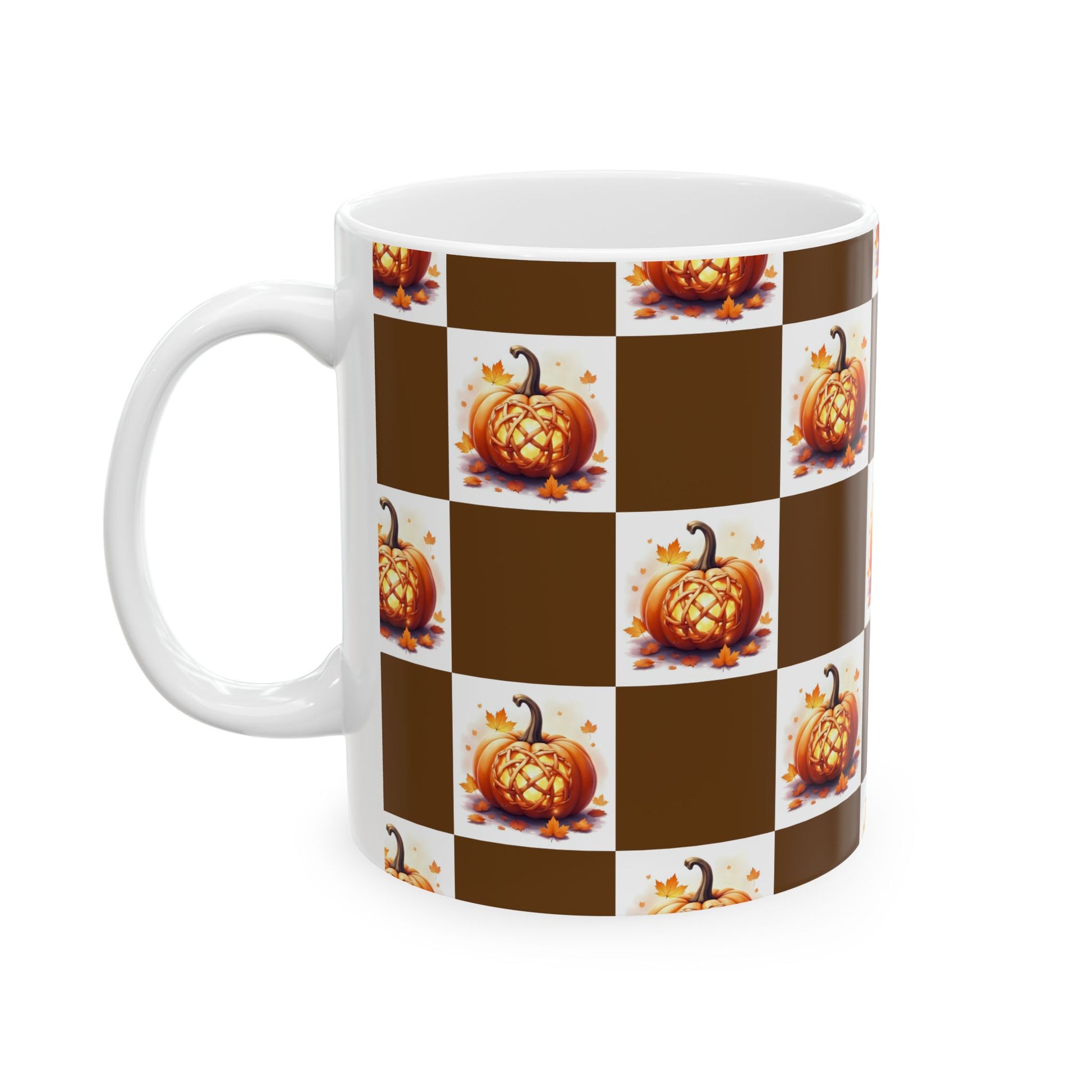 Fall-Themed Pumpkin Ceramic Mug | Cozy Autumn Coffee Cup, Harvest Decor, Thanksgiving Gift, Seasonal Kitchenware, Pumpkin Spice Lovers - Celtic Scents