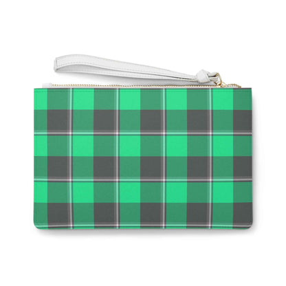 Personalized Plaid Clutch Bag, Monogrammed Accessory for Her, Stylish Evening Bag, Custom Gift for Birthdays, Fashion Handbag