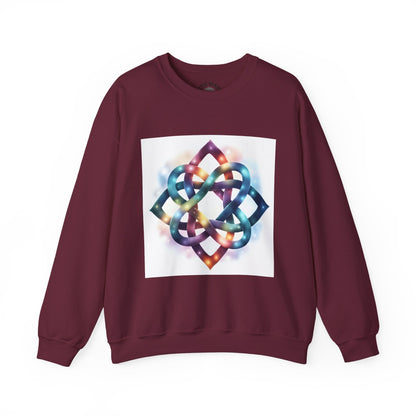 Colorful Infinity Knot Crewneck Sweatshirt | Cozy Unisex Sweatshirt for Every Occasion, Gift for Him, Her, Holidays, Casual Wear - Celtic Scents