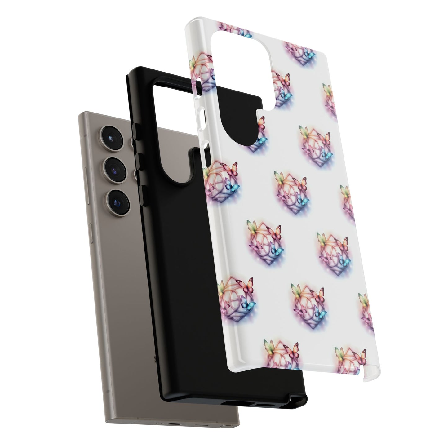 Colorful Butterflies Phone Case, Tough Cases, Cute Butterfly Lover Gift, Trendy Phone Cover, Nature Print Case
