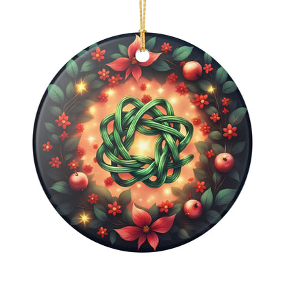 Festive Ceramic Ornament, Holiday Decoration, Christmas Tree Decor, Gift for Friends, Seasonal Home Accent - Celtic Scents