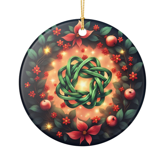 Festive Ceramic Ornament, Holiday Decoration, Christmas Tree Decor, Gift for Friends, Seasonal Home Accent - Celtic Scents