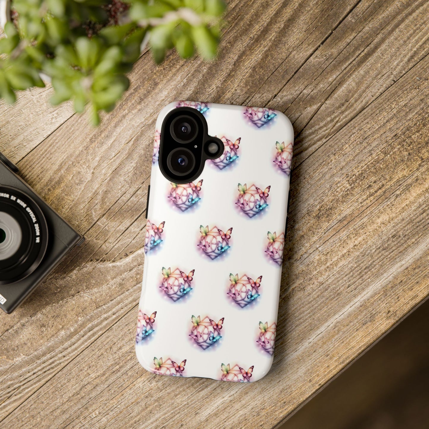 Colorful Butterflies Phone Case, Tough Cases, Cute Butterfly Lover Gift, Trendy Phone Cover, Nature Print Case