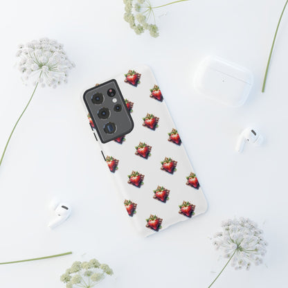 Strawberry Celtic Knot Phone Case, Cute Phone Cover, Gift for Her, Custom Smartphone Case, Funky Accessories, Valentine's Day Gift