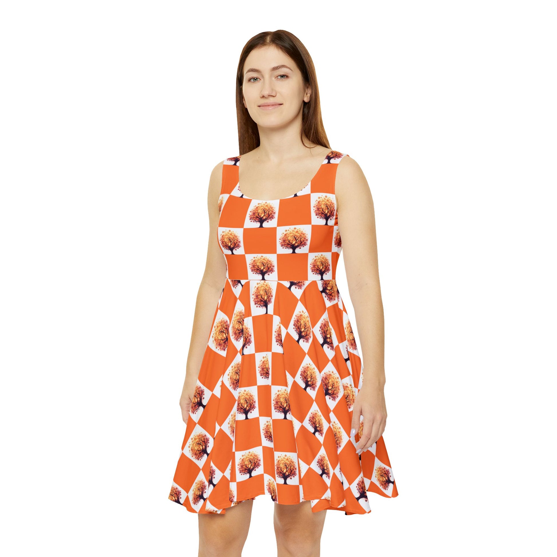 Vibrant Autumn Women's Skater Dress, Casual Wear, Fall Fashion, Festival Outfit, Weekend Style, Everyday Dress - Celtic Scents