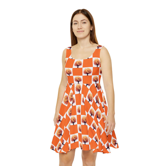 Vibrant Autumn Women's Skater Dress, Casual Wear, Fall Fashion, Festival Outfit, Weekend Style, Everyday Dress - Celtic Scents