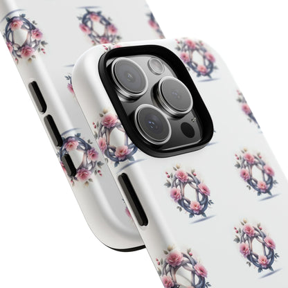 Floral Phone Case, Tough Cases for Women, Cute Celtic Knot Floral Design iPhone Cover, Gift for Her, Stylish Tech Accessories
