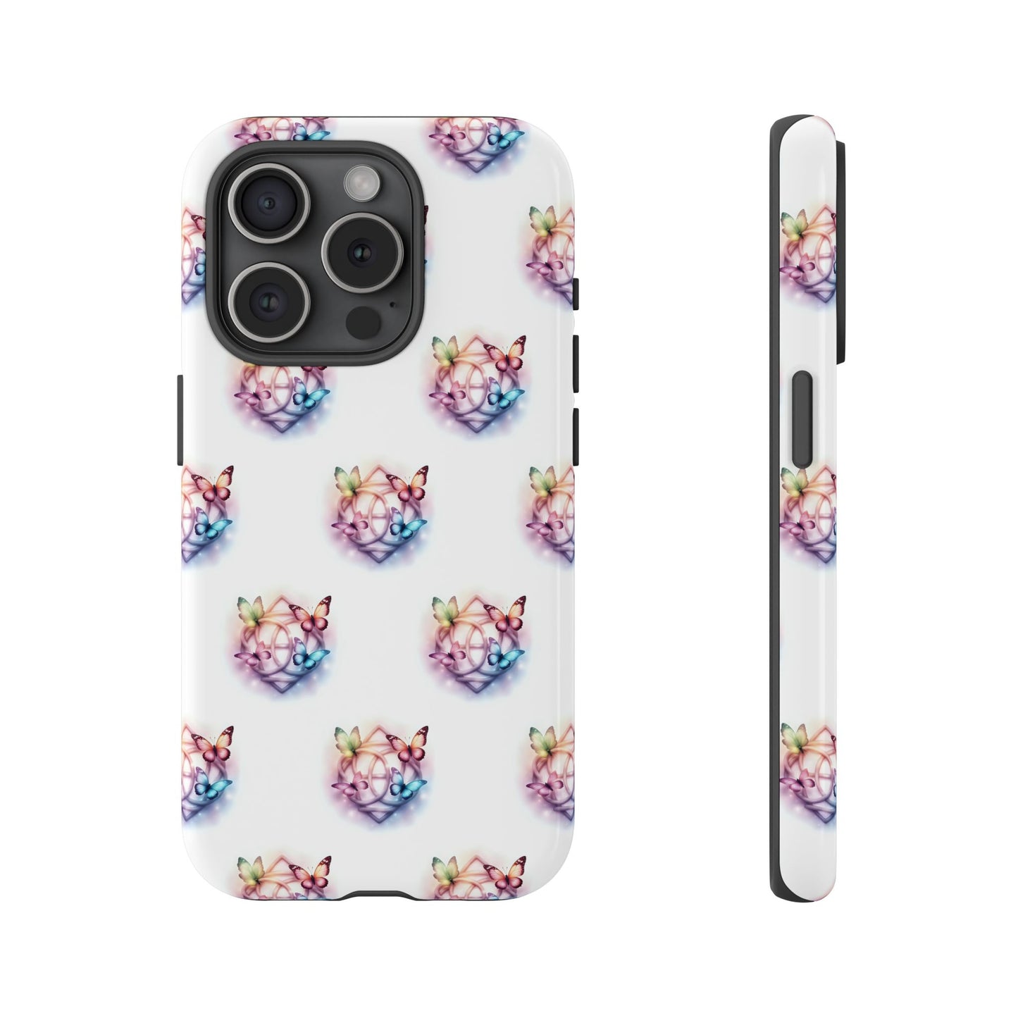 Colorful Butterflies Phone Case, Tough Cases, Cute Butterfly Lover Gift, Trendy Phone Cover, Nature Print Case