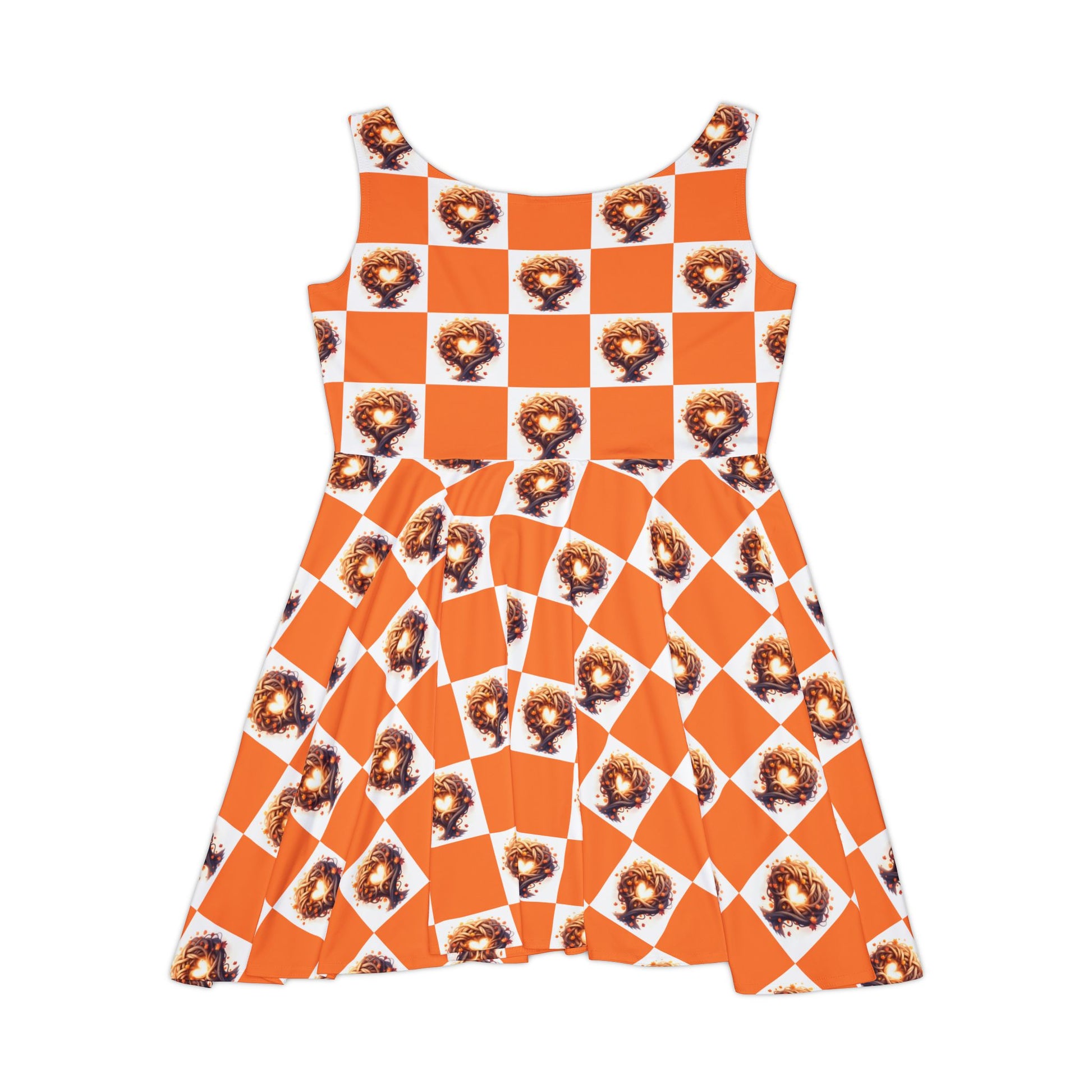 Vibrant Tree Print Skater Dress for Women, Casual Spring Dress, Summer Party Dress, Boho Dress, Autumn - Celtic Scents