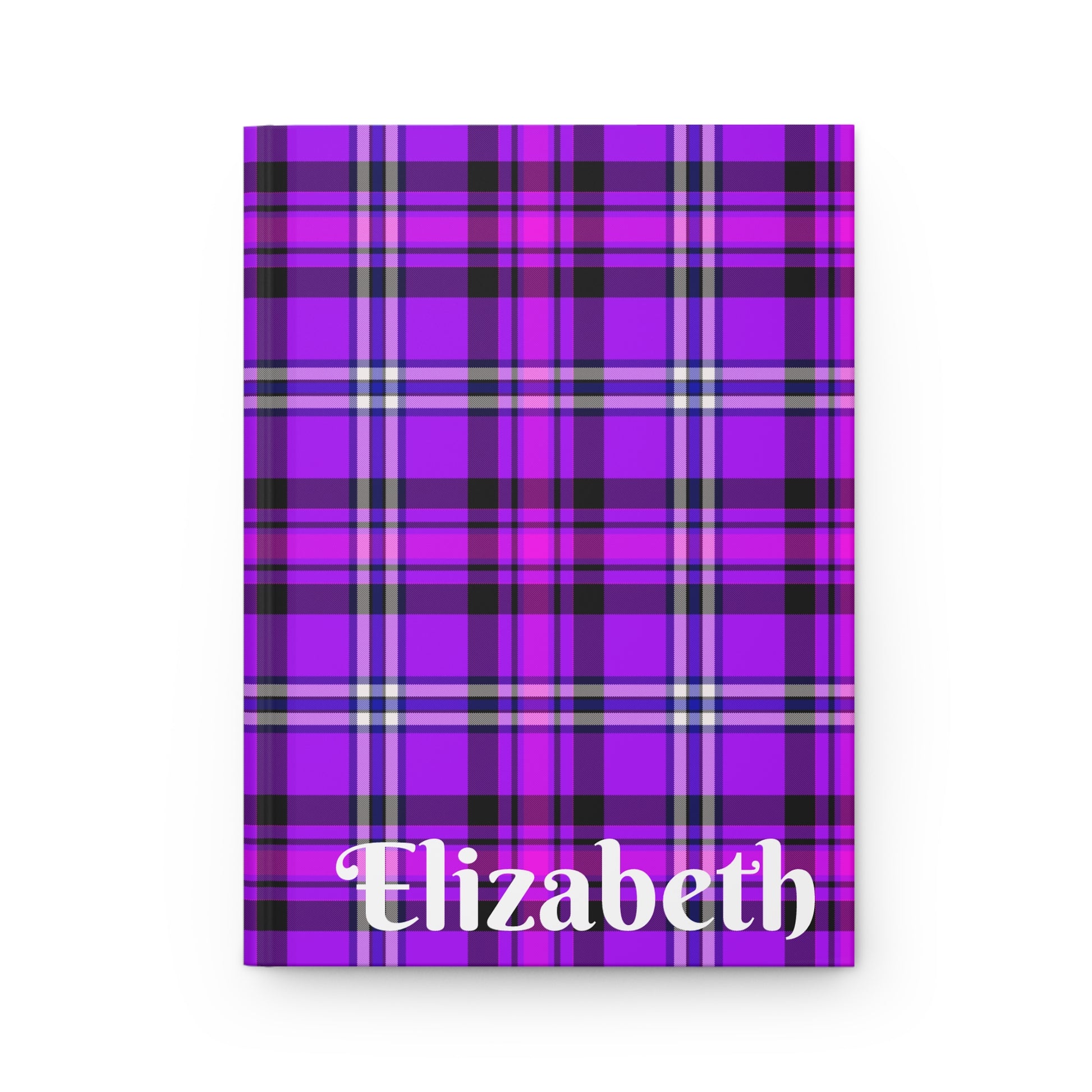 Personalized Purple Plaid Hardcover Journal, Custom Journal, Note Book, Planner, Writing Journal, Gift for Her, Stationery - Celtic Scents