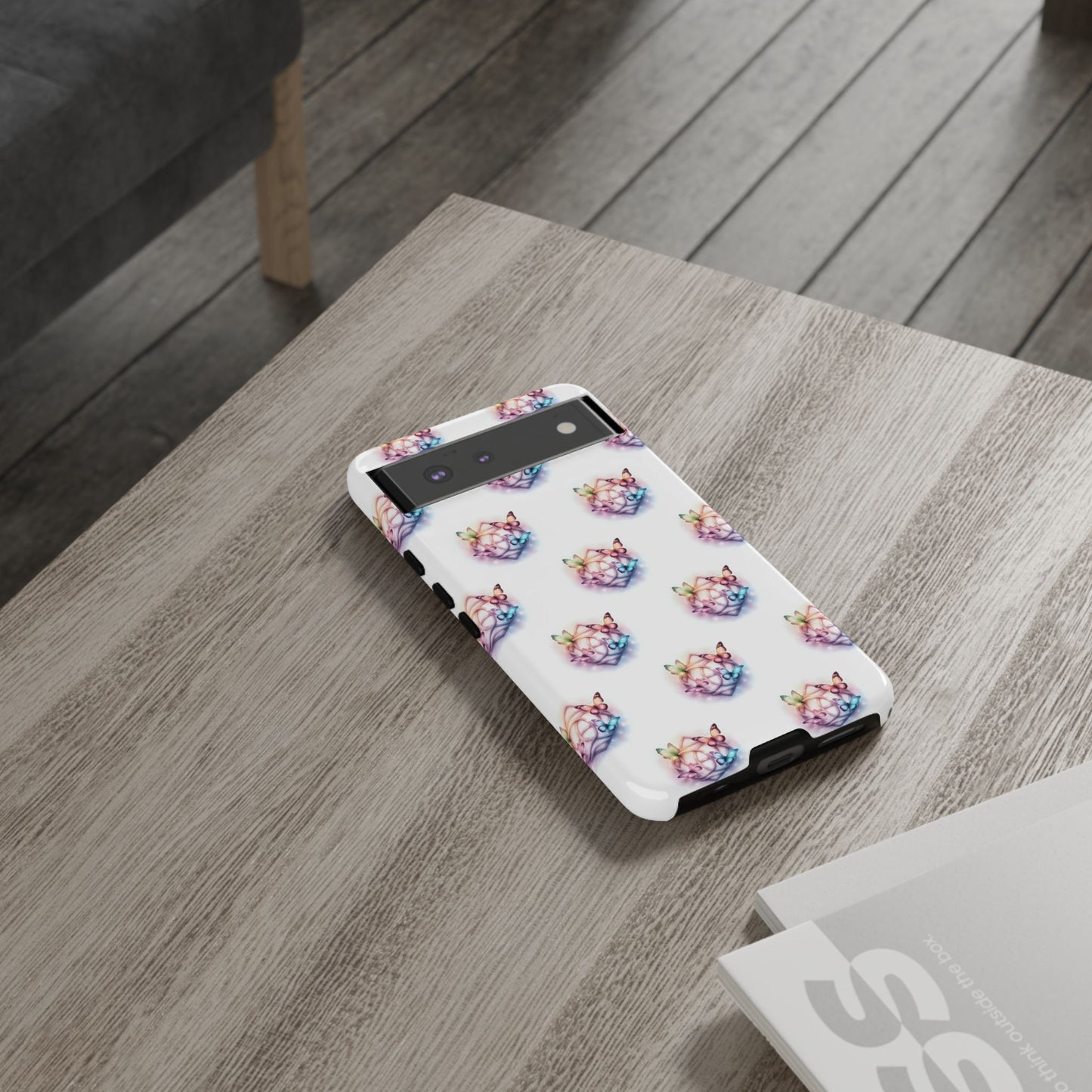 Colorful Butterflies Phone Case, Tough Cases, Cute Butterfly Lover Gift, Trendy Phone Cover, Nature Print Case