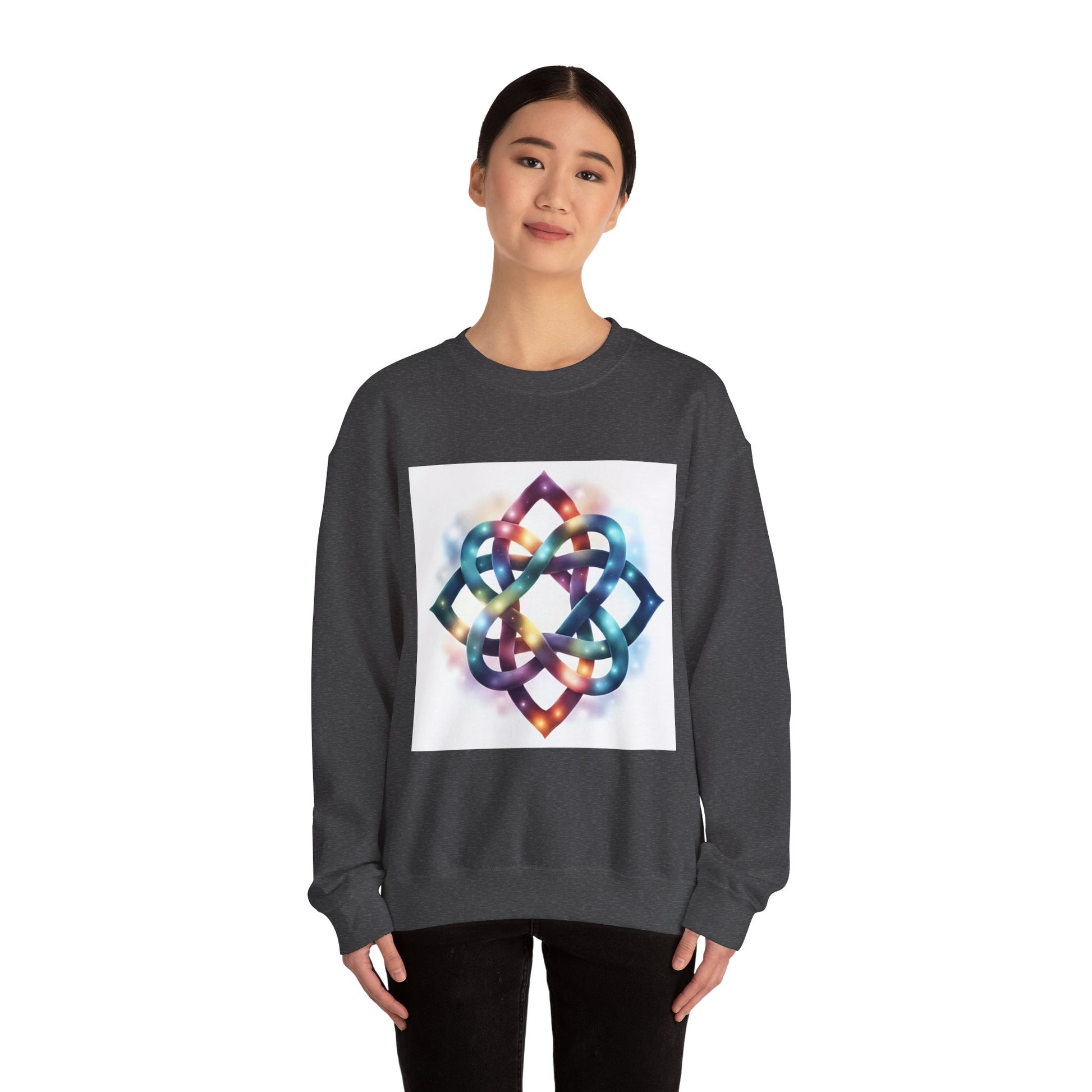 Colorful Infinity Knot Crewneck Sweatshirt | Cozy Unisex Sweatshirt for Every Occasion, Gift for Him, Her, Holidays, Casual Wear - Celtic Scents