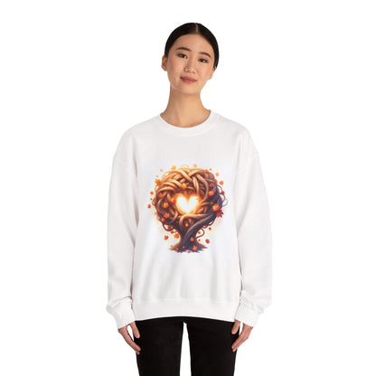Heart Tree Crewneck Sweatshirt, Cozy Love Sweatshirt, Unisex Gift for Loved Ones, Fall Fashion, Nature-Inspired Apparel - Celtic Scents