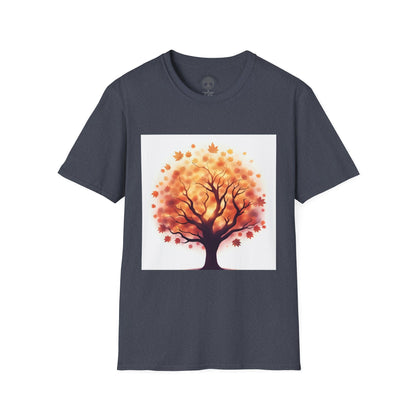 Autumn Tree Graphic T-Shirt, Fall Tee for Nature Lovers, Unisex Softstyle T-Shirt, Gift for Thanksgiving, Cozy Casual Wear - Celtic Scents