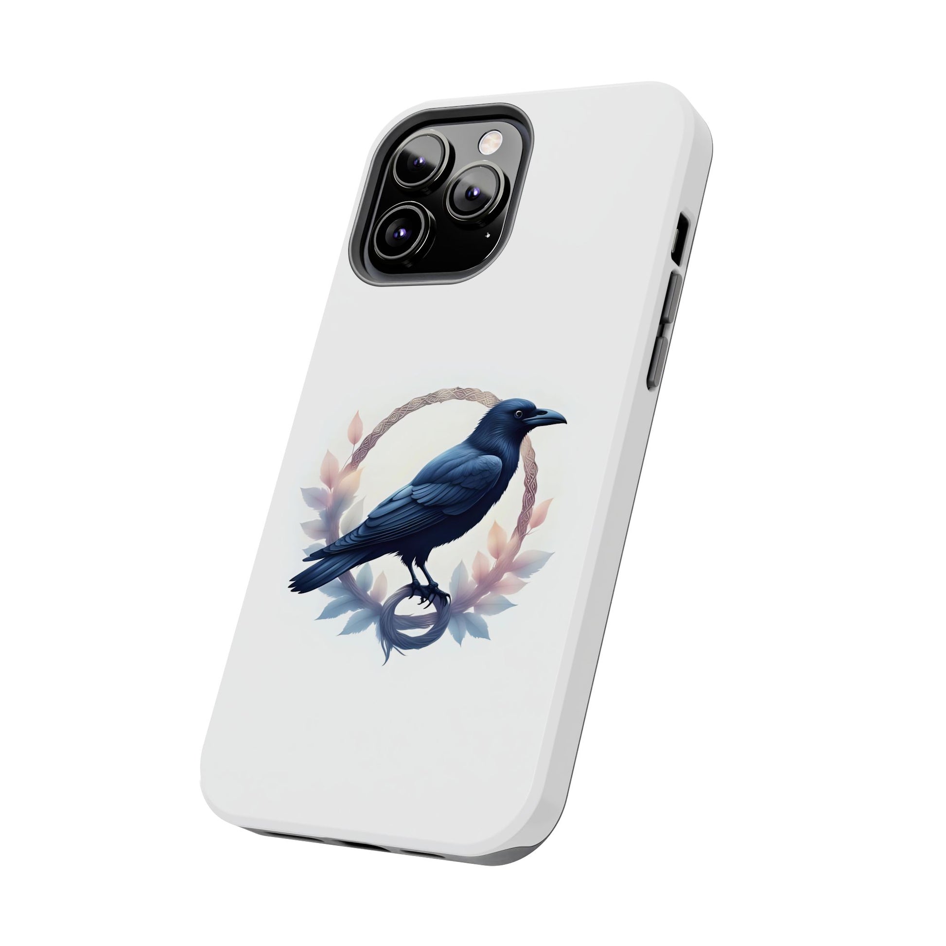 Raven Design Phone Case | Tough Protector Case, Gift for Bird Lovers, Unique Cell Phone Cover, Gothic or Nature Inspired - Celtic Scents