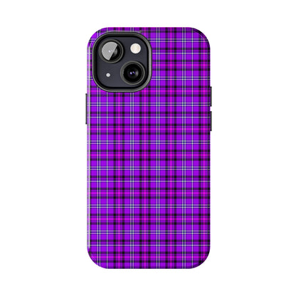 Purple Plaid Stylish Tough Phone Cases, Durable Phone Cover, Protective Case, Trendy Design, Gifts for Her - Celtic Scents