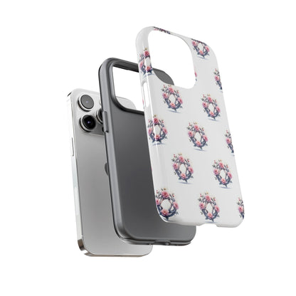 Floral Phone Case, Tough Cases for Women, Cute Celtic Knot Floral Design iPhone Cover, Gift for Her, Stylish Tech Accessories