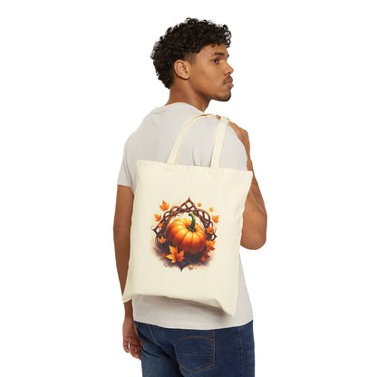 Autumn Pumpkin Tote Bag, Fall Harvest Bag, Eco-Friendly Shopping Bag, Halloween Gift, Seasonal Canvas Tote - Celtic Scents
