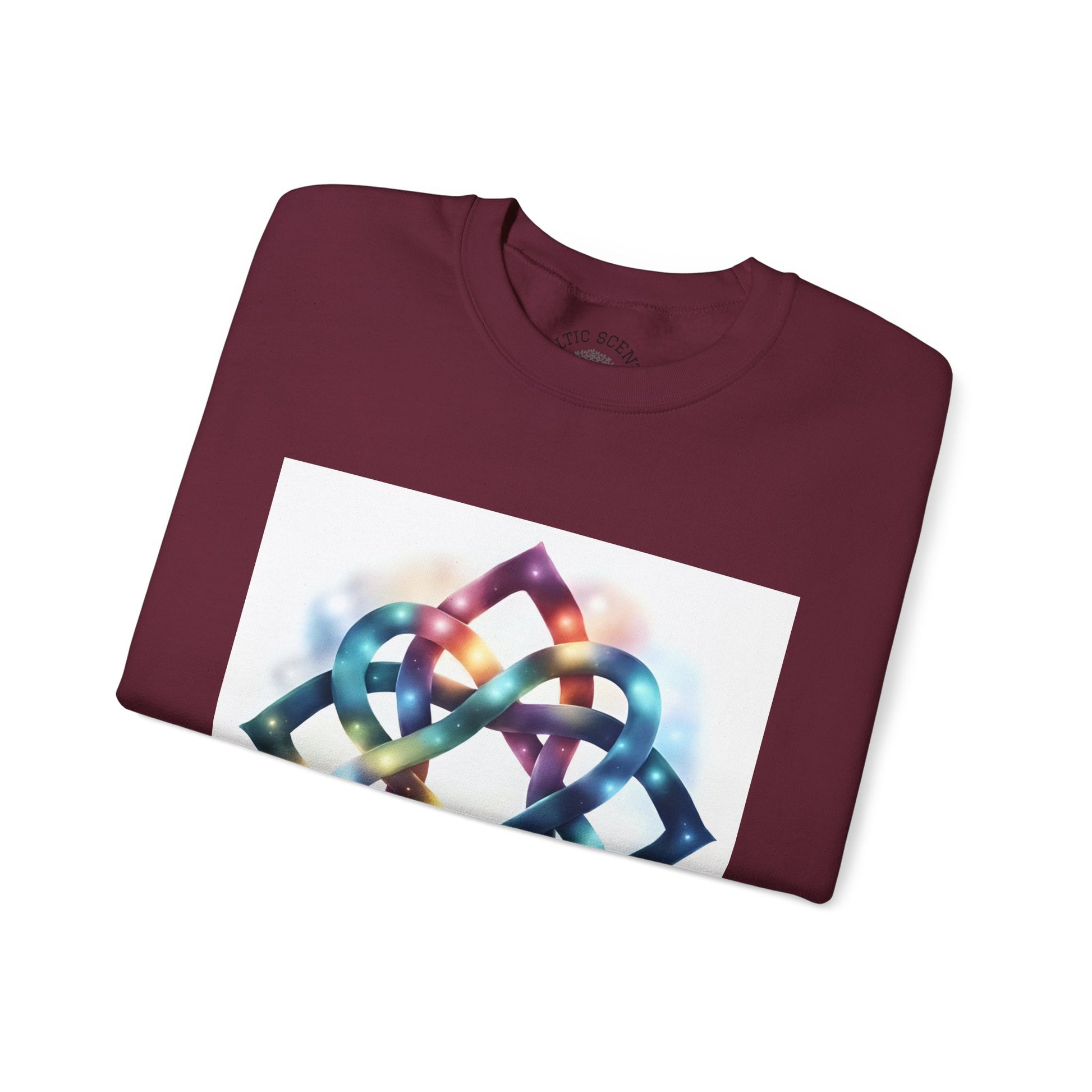 Colorful Infinity Knot Crewneck Sweatshirt | Cozy Unisex Sweatshirt for Every Occasion, Gift for Him, Her, Holidays, Casual Wear - Celtic Scents